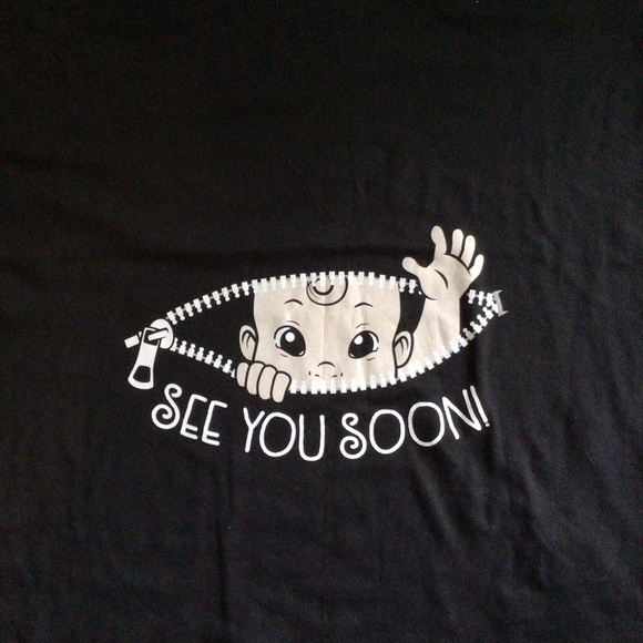 See You Soon Maternity Black Shirt - Picture 2 of 8